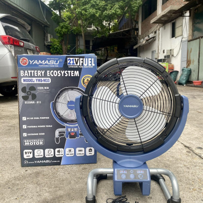 QUẠT BÀN CHẠY ĐIỆN PIN 21V 30CM YMS-M330 YAMASU - HÀNG CHÍNH HÃNG
