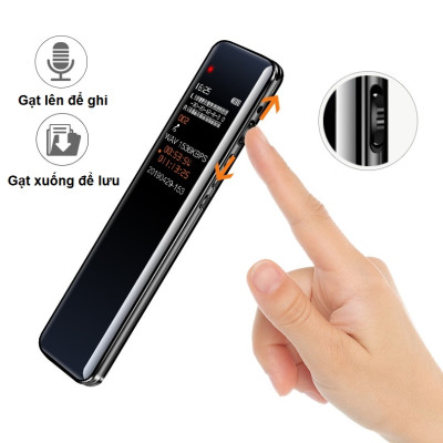 KHUYẾN MÃI KHỦNG, SỐ LƯỢNG CÓ HẠN - ROGTZ - Máy ghi âm mini A618 Bộ nhớ trong 8GB Pin Lithium 180mah 569 giờ Ghi âm đa định dạng wav mp3 wma flac ape ogg Màn hình LCD  USB2.0  Kết nối đa dạng Thiết kế sang trọng Hàng Chính Hãng