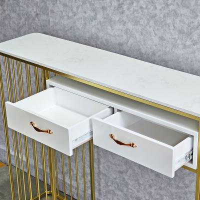 Bàn Console mặt đá chân sắt Juno Sofa CSTCT066 160 x 30 x 100 cm nhiều màu lựa chọn