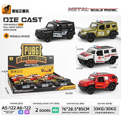 A6-122 Mô hình xe ô tô kim loại tỷ lệ 1:39 (KT 11x4.5x4.8cm)