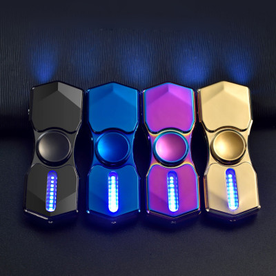 Hột Quẹt Bật Lửa Hồng Ngoại Kiêm Đèn Pin Sạc Điện USB Kiểu Dáng Spinner Tạo 12 Hiệu Ứng Đèn Led - Video Review
