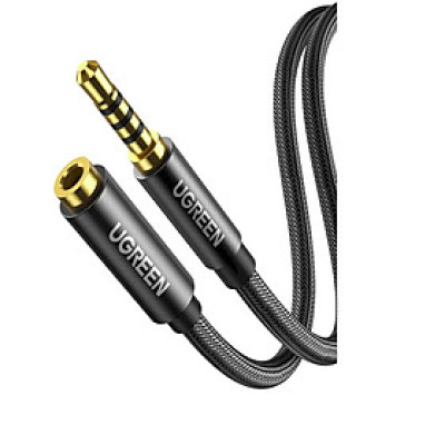 Cáp 3.5mm nối dài đầu mạ vàng dây bọc dù Ugreen 70878 dài 3M 4 khấc AV118 hàng chính hãng