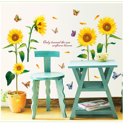 Decal dán tường Hoa hướng dương AmyShop DH026