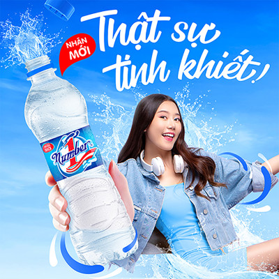 Lốc 12 chai Nước uống đóng chai Number 1 chai PET 500 ml