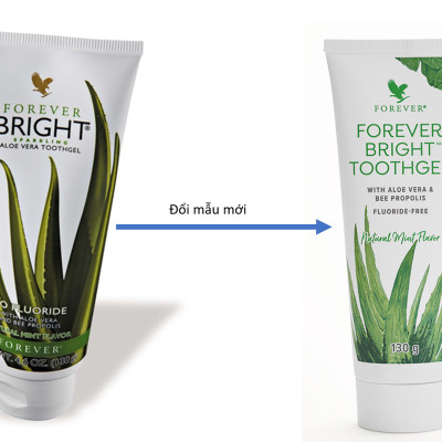 Combo Sáp khử mùi không chứa muối nhôm Aloe Ever – Shield (#067) và Kem Đánh Răng Lô Hội Forever Bright Toothgel (#028)