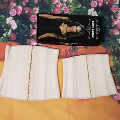 Đai nịt bụng (gen siết giảm eo) Latex 25 xương thép loại dài cao 29 cm Italy