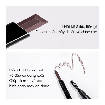Chì kẻ mày PERFECT DIARY 0.28g chống thấm nước 5 màu tùy chọn