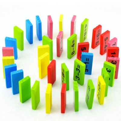 Đồ Chơi Trẻ Em Thông Minh - Đồ Chơi Xếp Hình Học Toán Domino + Que Tính Gỗ