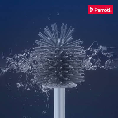 Cọ bồn cầu silicon, cọ toilet nhà vệ sinh 2 trong 1, có thể treo tường và cây gắp tóc Parroti Silicon SL02