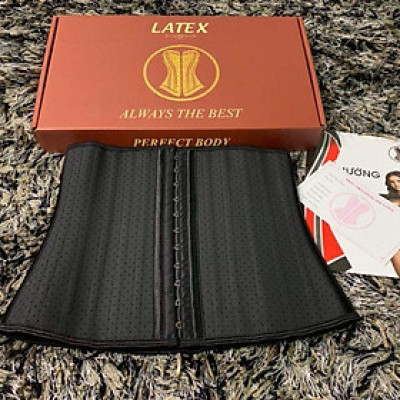 Đai nịt bụng (gen siết giảm eo) Latex 25 xương thông hơi Hi lạp