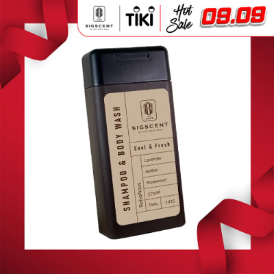 Sữa tắm dầu gội cho nam hương nước hoa 375ml Rebellious thương hiệu SIGSCENT