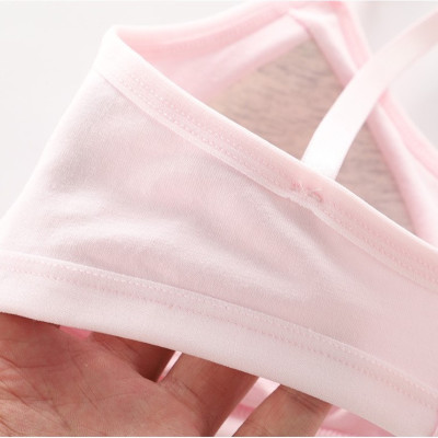 Áo Lót Nữ – Áo Lá Học Sinh Cotton Trơn Mút Liền Cài Sau 3 Móc F004 – 5 Màu, Free Size