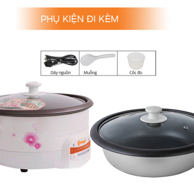 Nồi lẩu điện Comet CM7731 – Dung tích 3.5L, công suất 1300W, chống dính, nắp kính chịu nhiệt, bảo hành 12 tháng - Hàng chính hãng