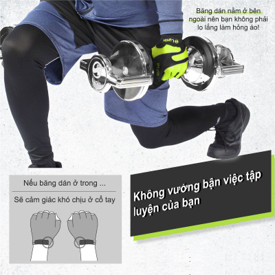Lysin - găng tay tập gym, thể dục, xe đạp, câu cá, tập tạ, chống trượt bảo vệ lòng bàn tay chính hãng Nhật