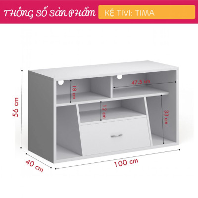 Kệ TV phòng ngủ phong cách hiện đại SMLIFE Tima