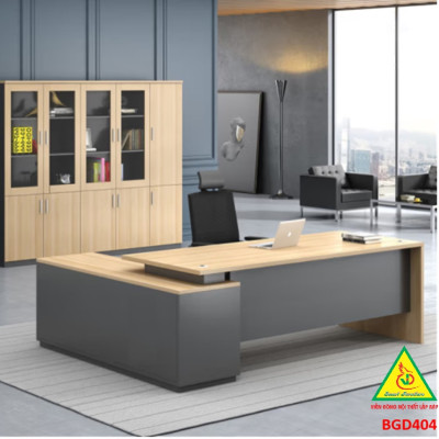 Bàn giám đốc gỗ MDF đơn giản , phong cách hiện đại BGD404 - NỘI THẤT LẮP RÁP VIENDONGADV
