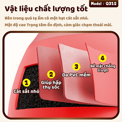 BG Tạ Bình Q312 Cao Su Mềm, chuông Ấm, Tạ Ấm 2kg, 4kg, 5kg, 6kg, 8kg
