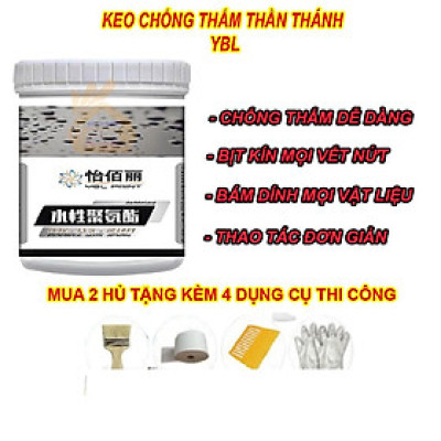 Keo chống thấm trong suốt Tường, bê tông, nhà bếp, nhà tắm, ban công, trần nhà bị thấm nước bị dột 1kg 