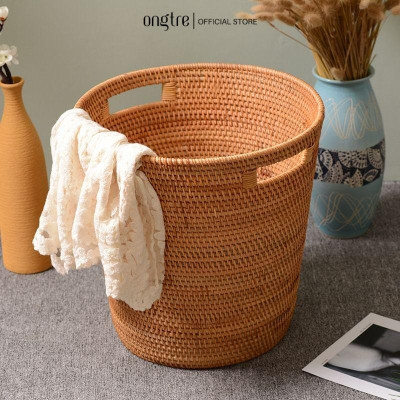 Giỏ mây guột ONGTRE đựng đồ dùng,quần áo, decor cho gia đình, Khách sạn, Resost