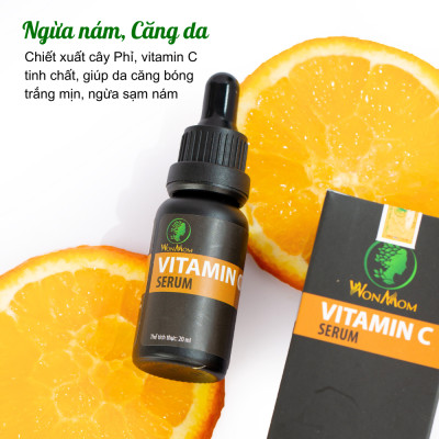 Bộ trắng da, sạch nám cơ bản ngày đêm Wonmom (1 Kem cấp ẩm + 1 Serum vitamin C + 1 Kem nghệ tươi