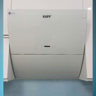 Máy hút mùi kính vát cong dạng TV cảm ứng điều khiển từ xa 900mm KAFF KF-LUX-AT90H-WH - Hàng Chính Hãng