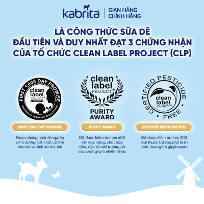 [Phiên bản mới] Combo 3 lon Sữa dê Kabrita số 1 cho trẻ từ 0 -12 tháng - Lon 800g