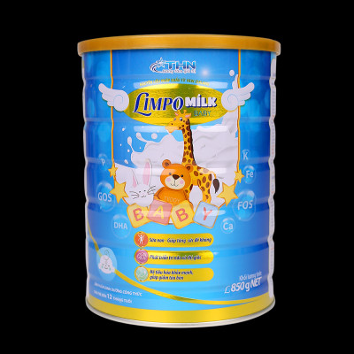 LIMPO MILK BABY 850G - Sữa bột dinh dưỡng dành cho trẻ 0-12 tháng tuổi phát triển trí não, cải thiện hệ tiêu hoá, giảm táo bón
