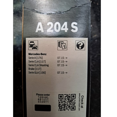 Gạt Mưa BOSCH AeroTwin Euro Set A204S Kích thước 24/60cm – 19/47.5cm | Dành cho Xe Mercedes A, GLA, GLC, GLS