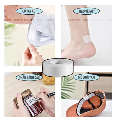 Cuộn 8M Băng Dán Cổ Áo Sơ Mi Chống Bẩn Vải Không Dệt Thoáng Khí Bám Dính Tốt Thấm Hút Mồ Hôi