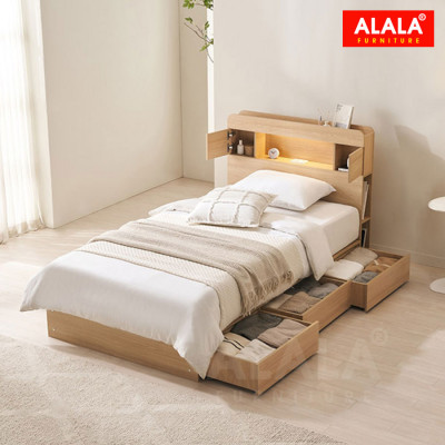 Giường ngủ ALALA1217 + 3 hộc kéo / Miễn phí vận chuyển và lắp đặt/ Đổi trả 30 ngày/ Sản phẩm được bảo hành 5 năm từ thương hiệu ALALA/ Chịu lực 700kg 