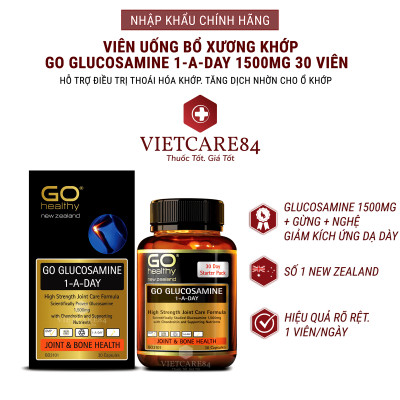 Bộ Sản Phẩm Cho Người Bệnh Xương Khớp: Viên Uống Bổ Xương Khớp Go Glucosamine 1-A-Day 30 Viên Và Viên Uống Dầu Cá Hồi Omega 3 Salmon Oil 180 Viên