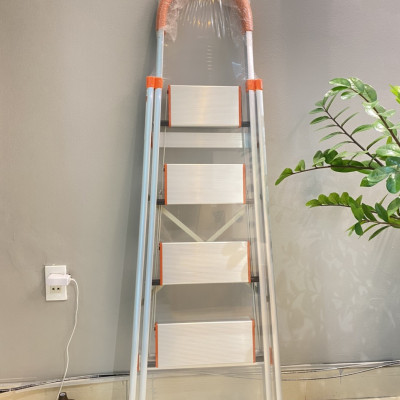 Thang nhôm 3 - 4 - 5 - 6 bậc xếp gọn - chữ A -  bản to - tay vịn -  cao cấp chính hãng -  thang gia đình đa năng gấp gọn