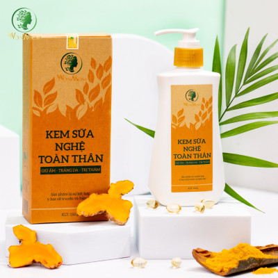Bộ dưỡng trắng hồng body tự nhiên, thảo mộc xông khử mùi vùng kín Wonmom (1 kem sữa nghệ + 1 hộp thảo mộc xông vùng kín)
