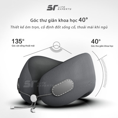 Gối Cổ U Mũ Du Lịch Sairui Kê Cổ Cao Su Non Công Thái Học Chống Đau Mỏi Vai Gáy Tựa Cổ Đi Máy Bay Ô Tô