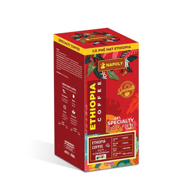 Cà Phê Arabica ETHIOPIA Rang Nguyên Hạt - Chua Thanh, Hương Thảo Mộc - Dùng Pha Máy Hoặc Phin Cao Cấp 250g/túi