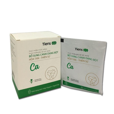 1 gói nhỏ canxi tiens thiên sư dạng bột hòa tan canxi hữu cơ