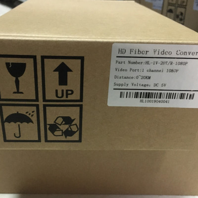 Bộ chuyển đổi video sang quang 1 kênh GNETCOM HL-1V-20T/R-1080P (2 thiết bị,2 adapter) - Hàng Chính Hãng