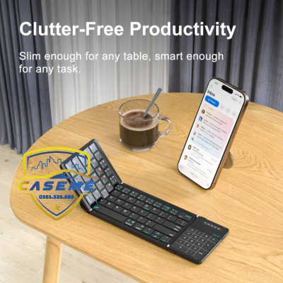 Bàn Phím Bluetooth Gập Gọn Nillkin Cube Chính Hãng – Tích Hợp Touchpad, Bọc Da Cao Cấp, Dành Cho Smartphone, iPad, Laptop - Hàng Chính Hãng