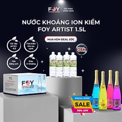 Lốc 4 Chai Nước kiềm FOY Artist Series 2024 loại 1.5L