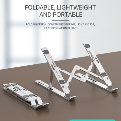 Giá đỡ đa năng dễ dàng gấp gọn hợp kim nhôm cao cấp phù hợp nhiều dòng Laptop, Macbook chính hãng KAKU - Hàng Chính Hãng