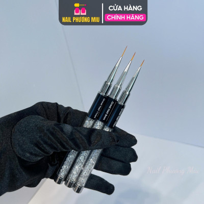 Cọ Nét Cán Đá Cao Cấp Great Nail Size 7mm, 9mm, 11mm B281, Cọ Vẽ Đường Nét Siêu Mảnh Làm Nail Trang Trí Móng