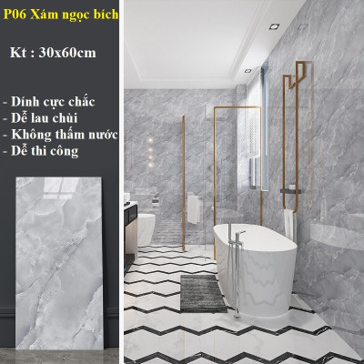 Bộ 5 Tấm Xốp Dán Tường 3D PVC Lá Hồng 60x30cm Keo Sẵn Dày 2,5mm Cao Cấp, Sang trọng