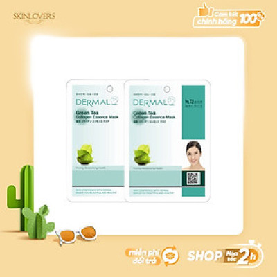 2 Mặt nạ dưỡng da tinh chất trà xanh Dermal