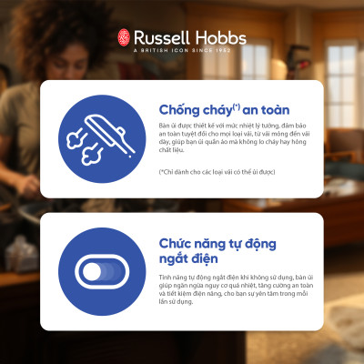 Bàn ủi Russell Hobbs One Temperature 25090-56 2600W Ngăn Chứa Nước 350ml Màu Đỏ - Hàng Chính Hãng