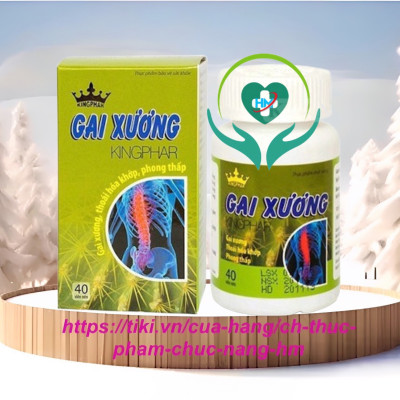 Viên uống Gai xương Kingphar, hộp 40v, hỗ trợ giảm đau lưng, do gai cột sống