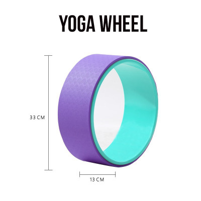 BG Vòng Tập Yoga BLUE PURPLE, Vòng Yoga Pilates Nhựa ABS 33cm Tập Lưng Cao Cấp Chính Hãng Yoga Wheel (hàng nhập khẩu)