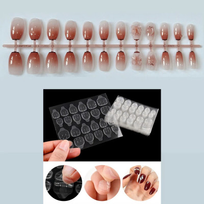 Set 24 Miếng Dán Móng Tay Nghệ Thuật Nail Giả Họa Tiết Dễ Thương Xinh Xắn Kèm Keo Dán