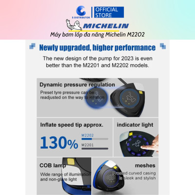 Máy bơm lốp đa năng Michelin M2202 - Hàng chính hãng