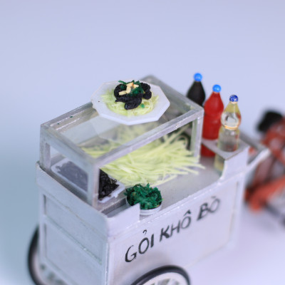 MÔ HÌNH TỰ LẮP RÁP DIY SÀI GÒN THU NHỎ - XE GỎI KHÔ BÒ - HR15