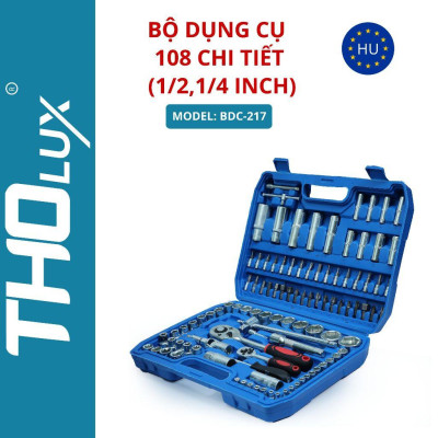 Bộ dụng cụ 108 chi tiết (1/2,1/4 inch) BDC-217 Tholux